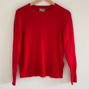 NWT J.Crew cashmere classic-fit crewneck sweater in Bright Poppy, size XS